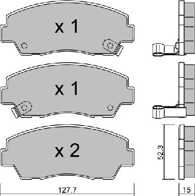 Aisin BPMZ-1904 - Тормозные колодки, дисковые, комплект autospares.lv