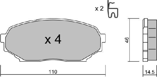 Aisin BPMZ-1900 - Тормозные колодки, дисковые, комплект autospares.lv