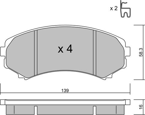 Aisin BPMZ-1910 - Тормозные колодки, дисковые, комплект autospares.lv