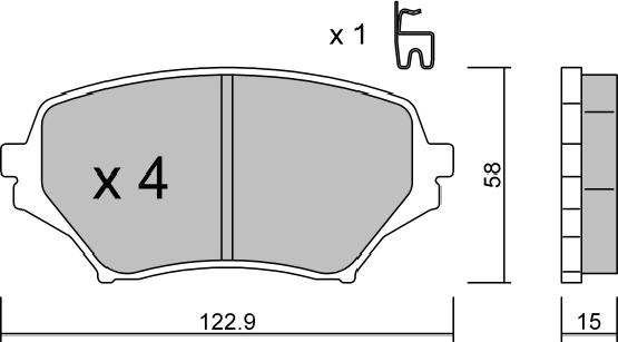 Aisin BPMZ-1004 - Тормозные колодки, дисковые, комплект autospares.lv