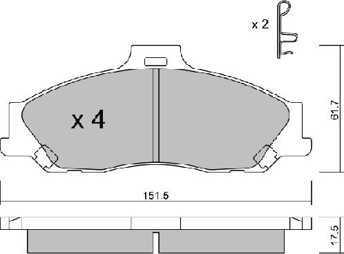 Aisin BPMZ-1006 - Тормозные колодки, дисковые, комплект autospares.lv