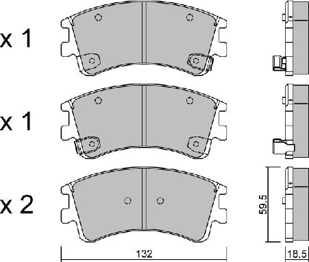 Aisin BPMZ-1001 - Тормозные колодки, дисковые, комплект autospares.lv