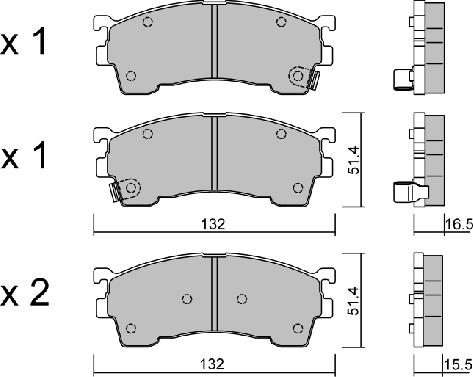 Aisin BPMZ-1003 - Тормозные колодки, дисковые, комплект autospares.lv