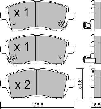 Aisin BPMZ-1002 - Тормозные колодки, дисковые, комплект autospares.lv