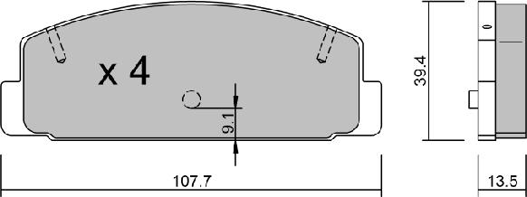 Aisin BPMZ-2901 - Тормозные колодки, дисковые, комплект autospares.lv