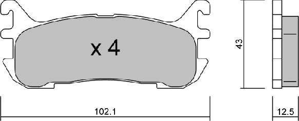 Aisin BPMZ-2004 - Тормозные колодки, дисковые, комплект autospares.lv