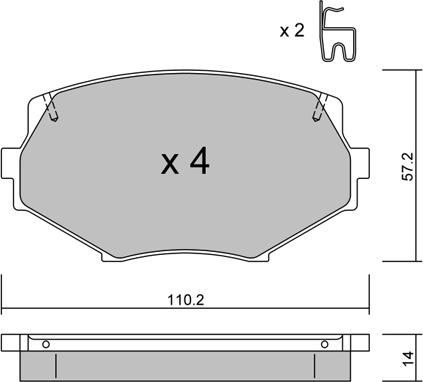 Aisin BPMZ-2005 - Тормозные колодки, дисковые, комплект autospares.lv