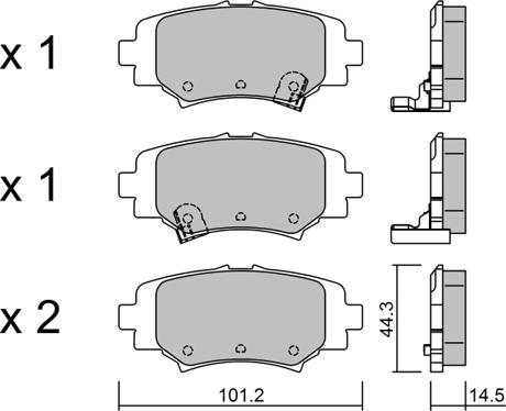 Aisin BPMZ-2006 - Тормозные колодки, дисковые, комплект autospares.lv