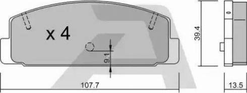 AISIN BPMZ-2001 - Тормозные колодки, дисковые, комплект autospares.lv