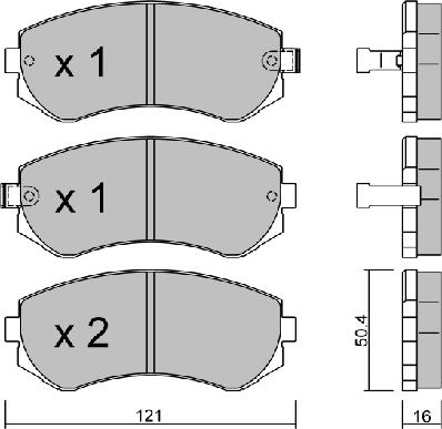 Aisin BPNI-1908 - Тормозные колодки, дисковые, комплект autospares.lv