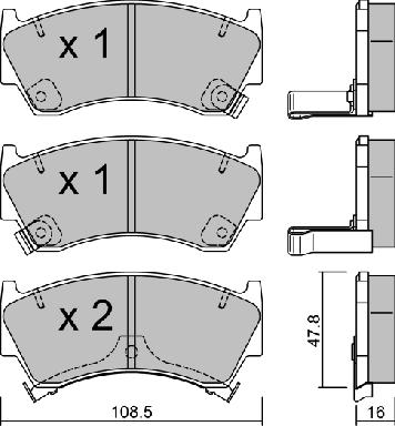 AISIN BPNI-1916 - Тормозные колодки, дисковые, комплект autospares.lv