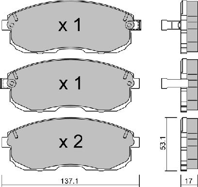 Aisin BPNI-1910 - Тормозные колодки, дисковые, комплект autospares.lv