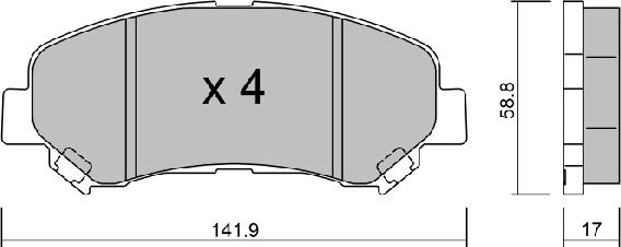 Aisin BPNI-1004 - Тормозные колодки, дисковые, комплект autospares.lv