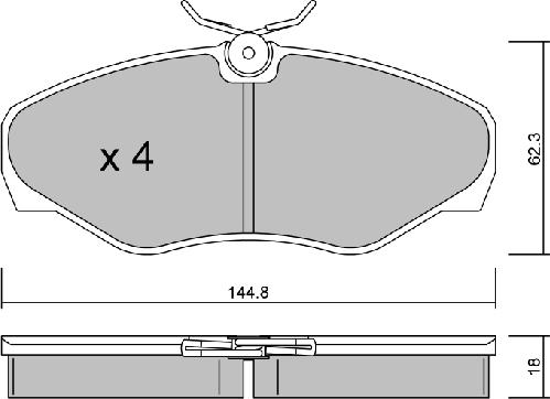 Aisin BPNI-1006 - Тормозные колодки, дисковые, комплект autospares.lv