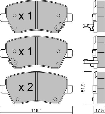 Aisin BPNI-1014 - Тормозные колодки, дисковые, комплект autospares.lv