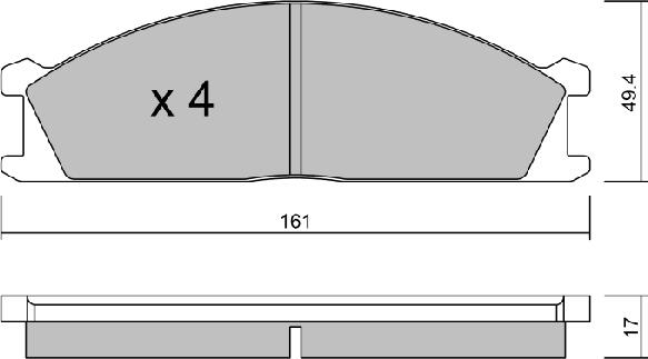 AISIN BPNI-1011 - Тормозные колодки, дисковые, комплект autospares.lv