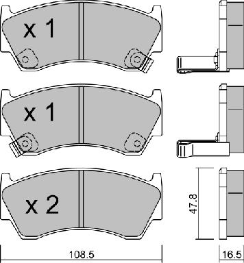 Aisin BPNI-1012 - Тормозные колодки, дисковые, комплект autospares.lv