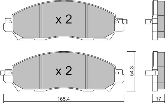 Aisin BPNI-1020 - Тормозные колодки, дисковые, комплект autospares.lv