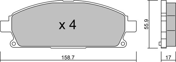 Aisin BPNI-1023 - Тормозные колодки, дисковые, комплект autospares.lv