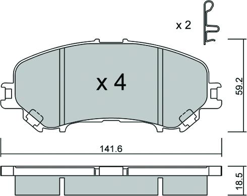 AISIN BPNI-1022 - Тормозные колодки, дисковые, комплект autospares.lv