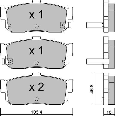 Aisin BPNI-2902 - Тормозные колодки, дисковые, комплект autospares.lv