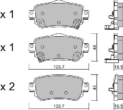 Aisin BPNI-2009 - Тормозные колодки, дисковые, комплект autospares.lv