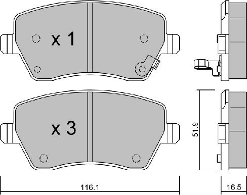 Japanparts PA-800MK - Тормозные колодки, дисковые, комплект autospares.lv