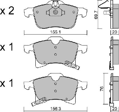 Aisin BPOP-1002 - Тормозные колодки, дисковые, комплект autospares.lv