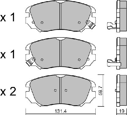 AISIN BPOP-1010 - Тормозные колодки, дисковые, комплект autospares.lv