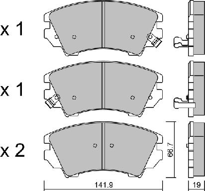 AISIN BPOP-1011 - Тормозные колодки, дисковые, комплект autospares.lv