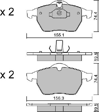 Aisin BPOP-1012 - Тормозные колодки, дисковые, комплект autospares.lv