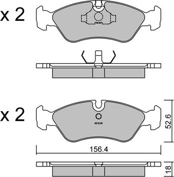 Aisin BPOP-1017 - Тормозные колодки, дисковые, комплект autospares.lv