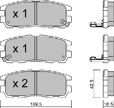 Aisin BPOP-2900 - Тормозные колодки, дисковые, комплект autospares.lv