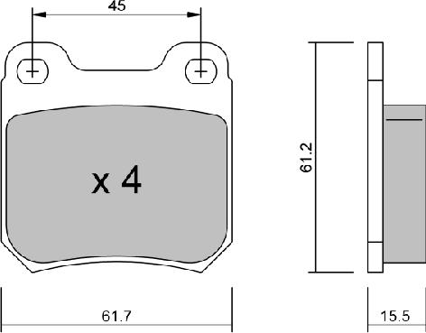 Aisin BPOP-2004 - Тормозные колодки, дисковые, комплект autospares.lv