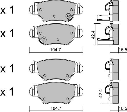 Aisin BPOP-2005 - Тормозные колодки, дисковые, комплект autospares.lv