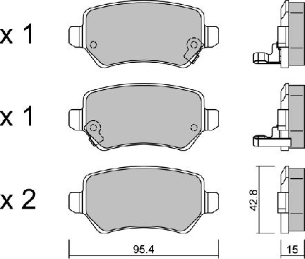 Aisin BPOP-2001 - Тормозные колодки, дисковые, комплект autospares.lv