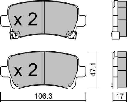 Aisin BPOP-2002 - Тормозные колодки, дисковые, комплект autospares.lv