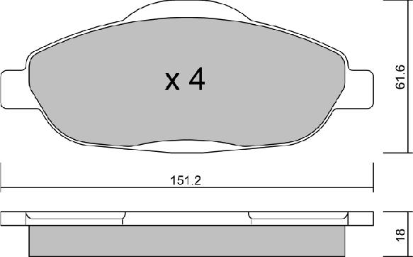 Aisin BPPE-1001 - Тормозные колодки, дисковые, комплект autospares.lv