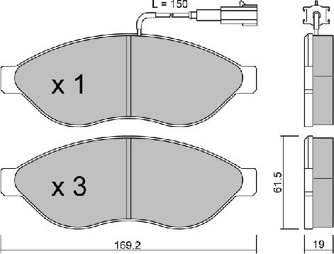 Aisin BPPE-1002 - Тормозные колодки, дисковые, комплект autospares.lv