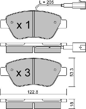 Aisin BPPE-1007 - Тормозные колодки, дисковые, комплект autospares.lv