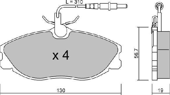 AISIN BPPE-1018 - Тормозные колодки, дисковые, комплект autospares.lv