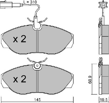 AISIN BPPE-1021 - Тормозные колодки, дисковые, комплект autospares.lv