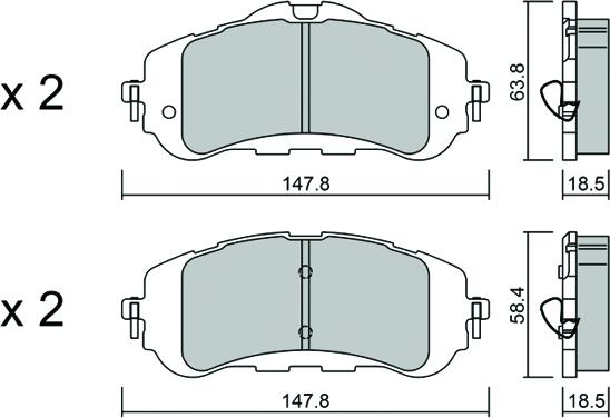 Aisin BPPE-1023 - Тормозные колодки, дисковые, комплект autospares.lv