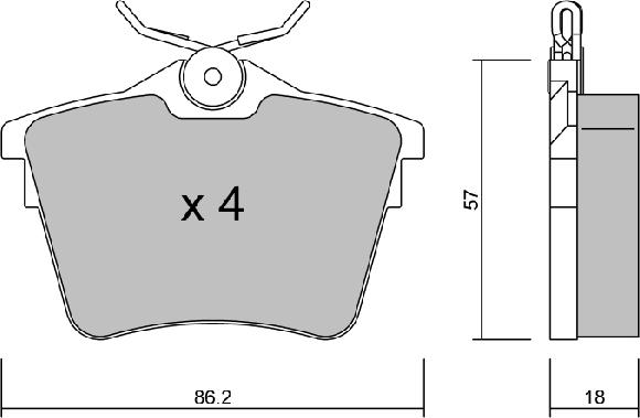 AISIN BPPE-2006 - Тормозные колодки, дисковые, комплект autospares.lv