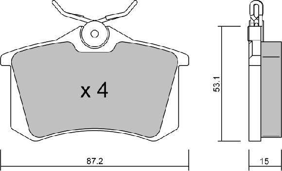 Aisin BPPE-2001 - Тормозные колодки, дисковые, комплект autospares.lv