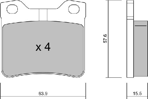 AISIN BPPE-2008 - Тормозные колодки, дисковые, комплект autospares.lv