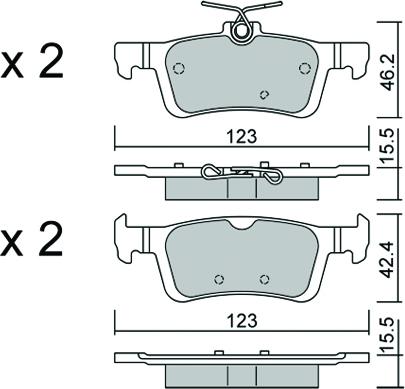 Aisin BPPE-2012 - Тормозные колодки, дисковые, комплект autospares.lv