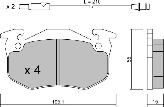 Aisin BPRE-1008 - Тормозные колодки, дисковые, комплект autospares.lv