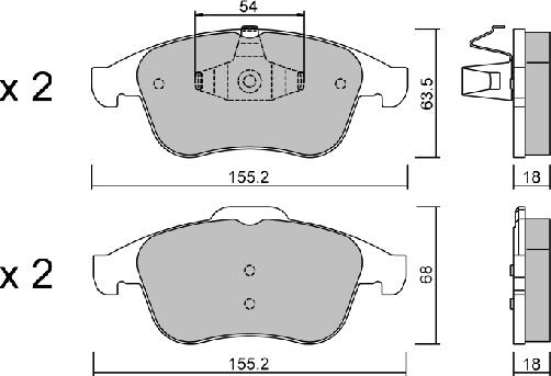 AISIN BPRE-1019 - Тормозные колодки, дисковые, комплект autospares.lv