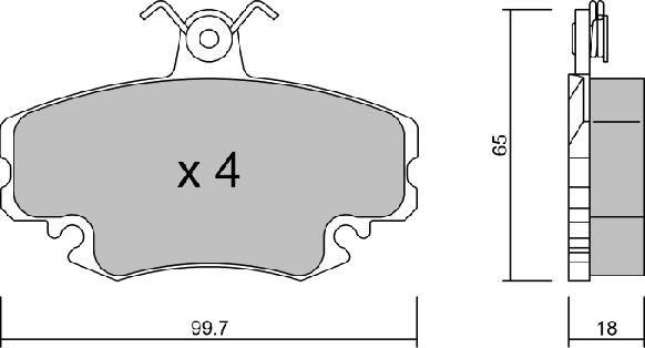 Aisin BPRE-1015 - Тормозные колодки, дисковые, комплект autospares.lv